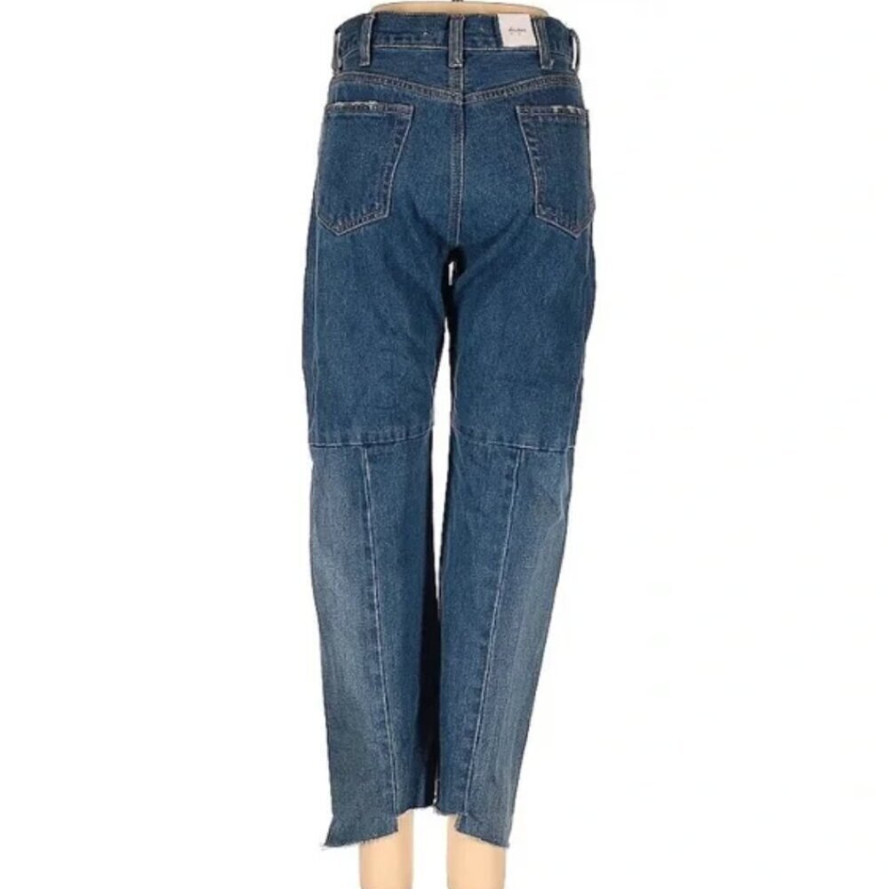 Moussy Step Hem Front Pleat Crop Jeans size 25 - Picture 2 of 7